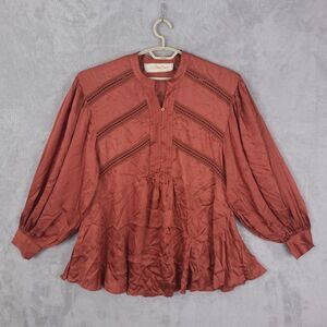 Jen’s Pirate Booty Stevie Top Tunic Sz M Cottagecore Long Balloon Sleeve Peasant